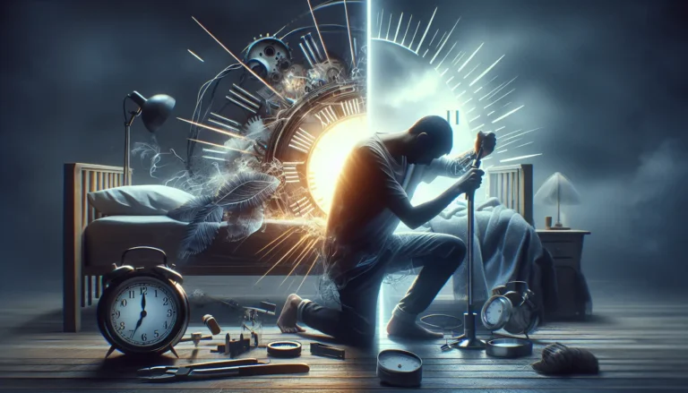 Un orologio che segna il cambio dell'ora legale con sfondo di luce naturale e persone che si godono il sole.