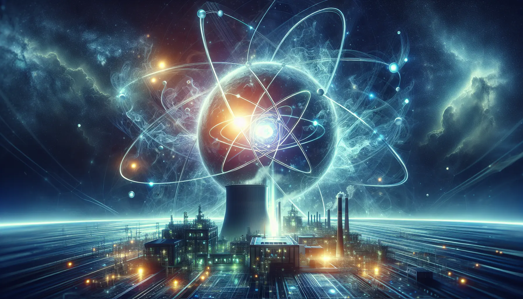 Rappresentazione artistica della fusione nucleare fredda, con elementi scientifici e futuristici che evocano un'energia pulita e illimitata.