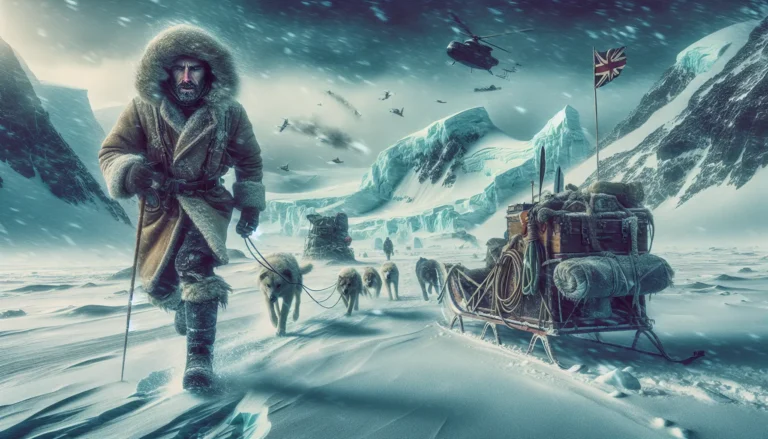 Robert Falcon Scott e il suo team durante la spedizione Terra Nova in Antartide