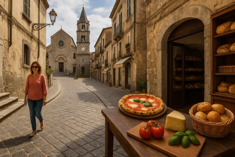 Veduta del centro storico di Caiazzo, borgo del Casertano