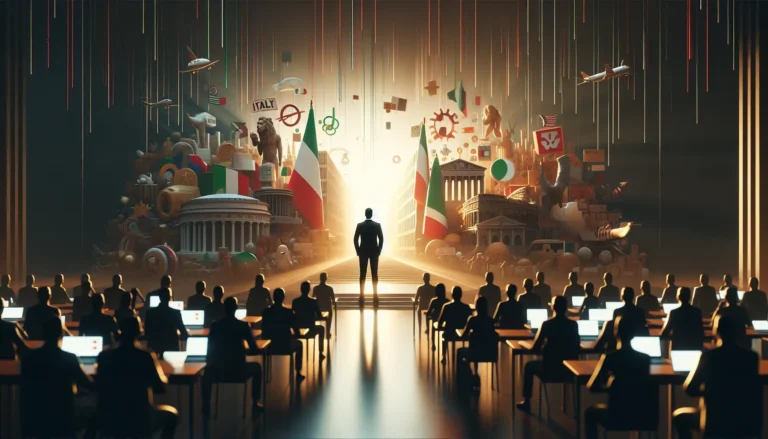 Ritratto di Giovanni Gronchi, Presidente della Repubblica Italiana, simbolo di innovazione e umanità nella politica.