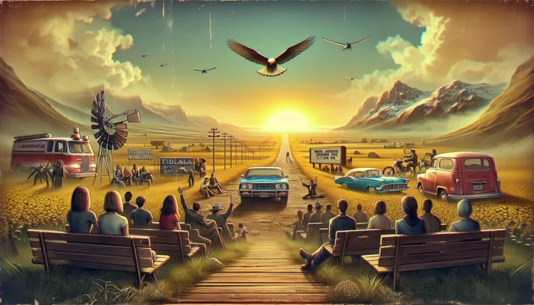 Un'immagine che rappresenta i personaggi di I Cesaroni in una scena iconica della serie.