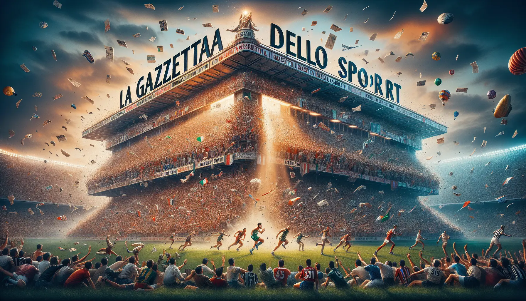 Immagine di un lettore che sfoglia la Gazzetta dello Sport, immerso nella lettura delle ultime notizie sportive.