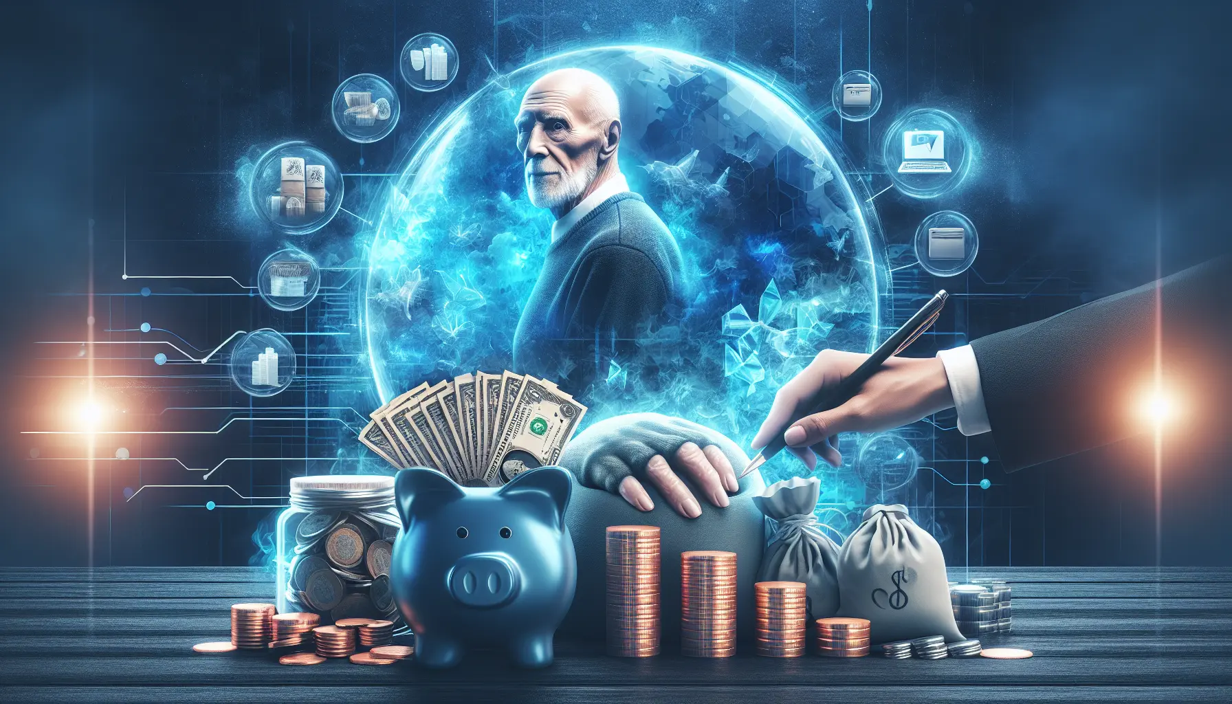 Un grafico che mostra l'aumento dell'aspettativa di vita e le strategie di investimento per la longevità.