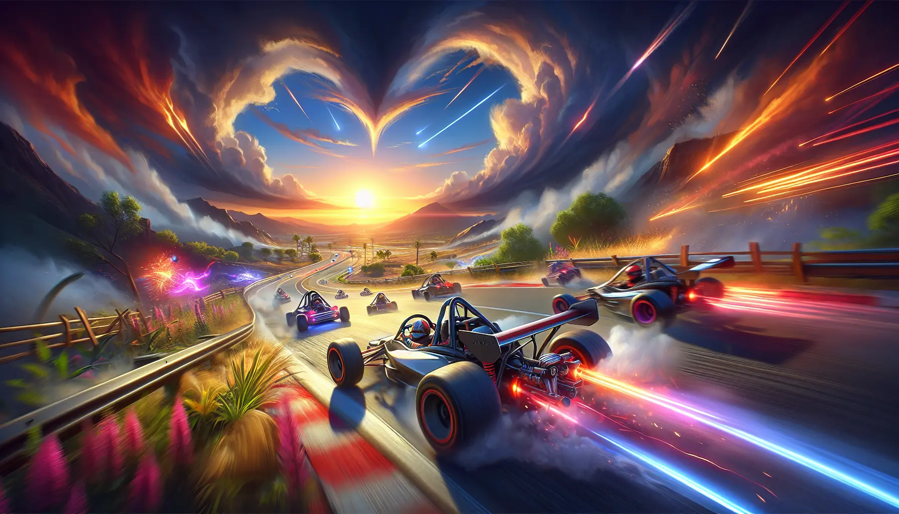 Un'immagine rappresentativa delle nuove piste e modalità di gioco in Mario Kart World, che mostra una gara in corso e i nuovi ostacoli interattivi.